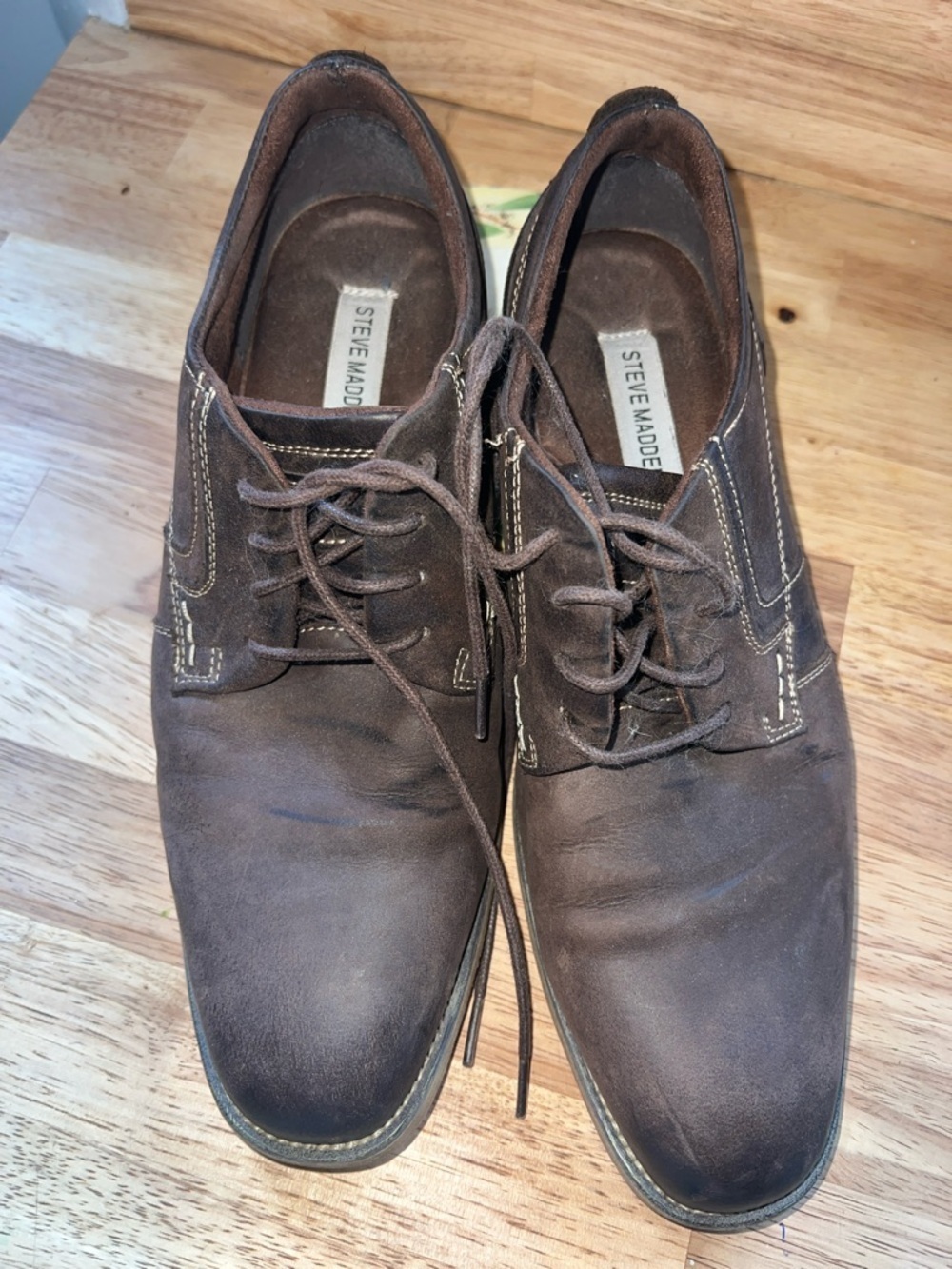 Steve Madden Brown Suede Lace-Up Oxfords